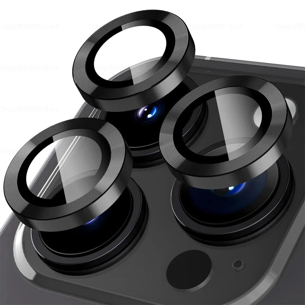 3-2PCS Camera Lens Protector For iPhone 17 Pro Max 17Pro 17Air Metal Ring Protector Glass For iPhone 14 15 16 ProMax Camera Lens
